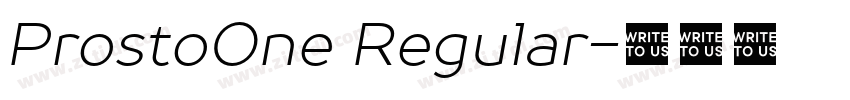 ProstoOne Regular字体转换